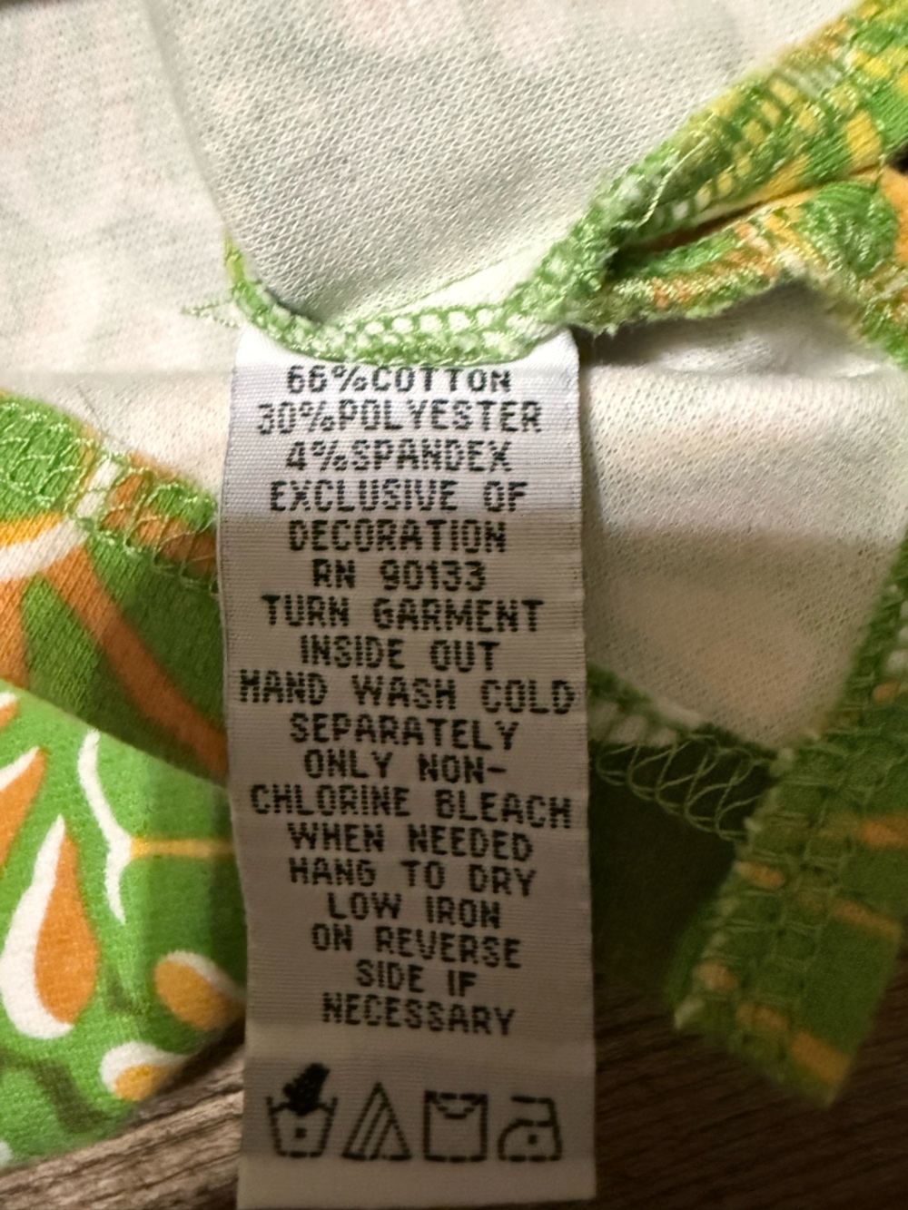 VTG Bob Mackie Wearable Art 70s Retro Floral Top - Green/Orange Flower Power 🌼 - Picture 3 of 4